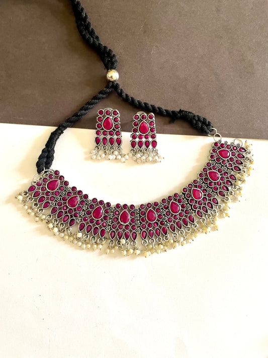 Shop meena necklace with earrings at Jewellery Lovers. Anti-tarnish, trendy & perfect for daily or festive wear. Free shipping available. jewellerylovers