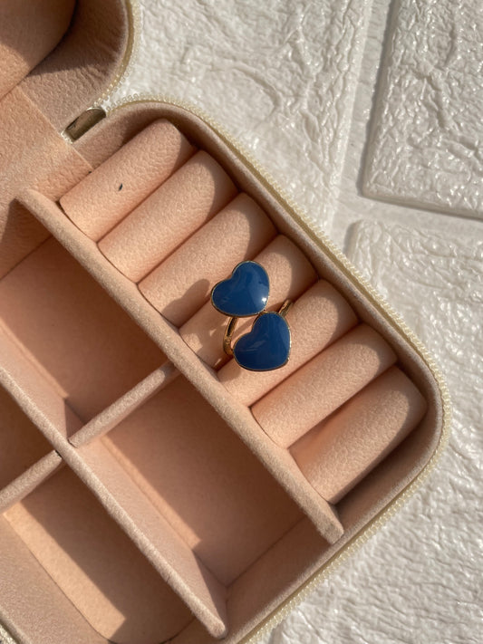 Double heart casual wear ring