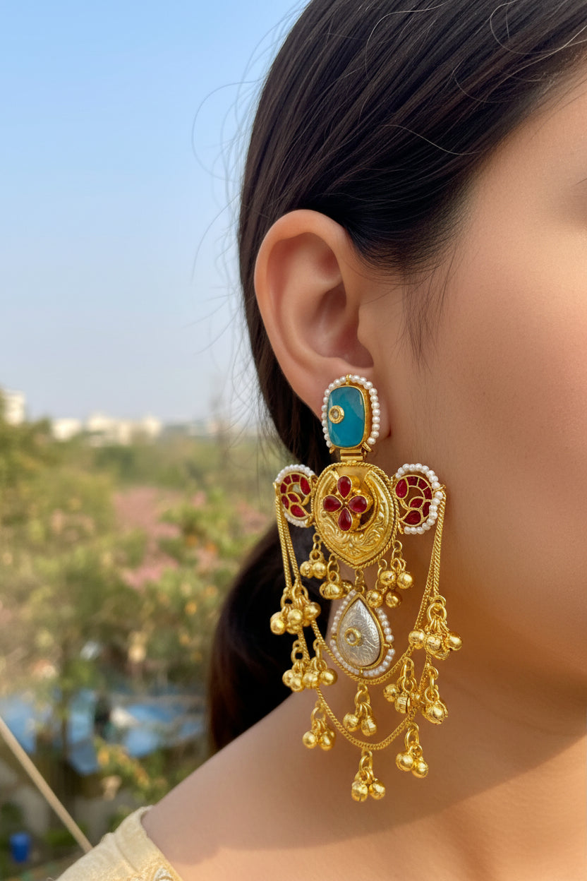 Kashmiri long and wide jhumkas jewellerylovers