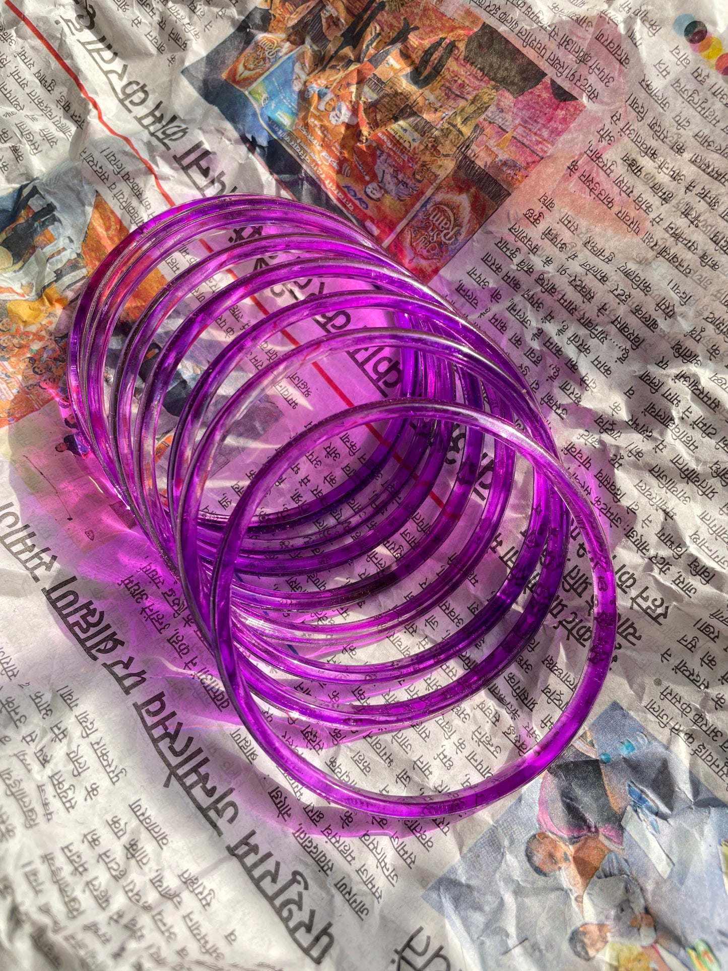 Jelly glass bangles set of 8 bangles jewellerylovers