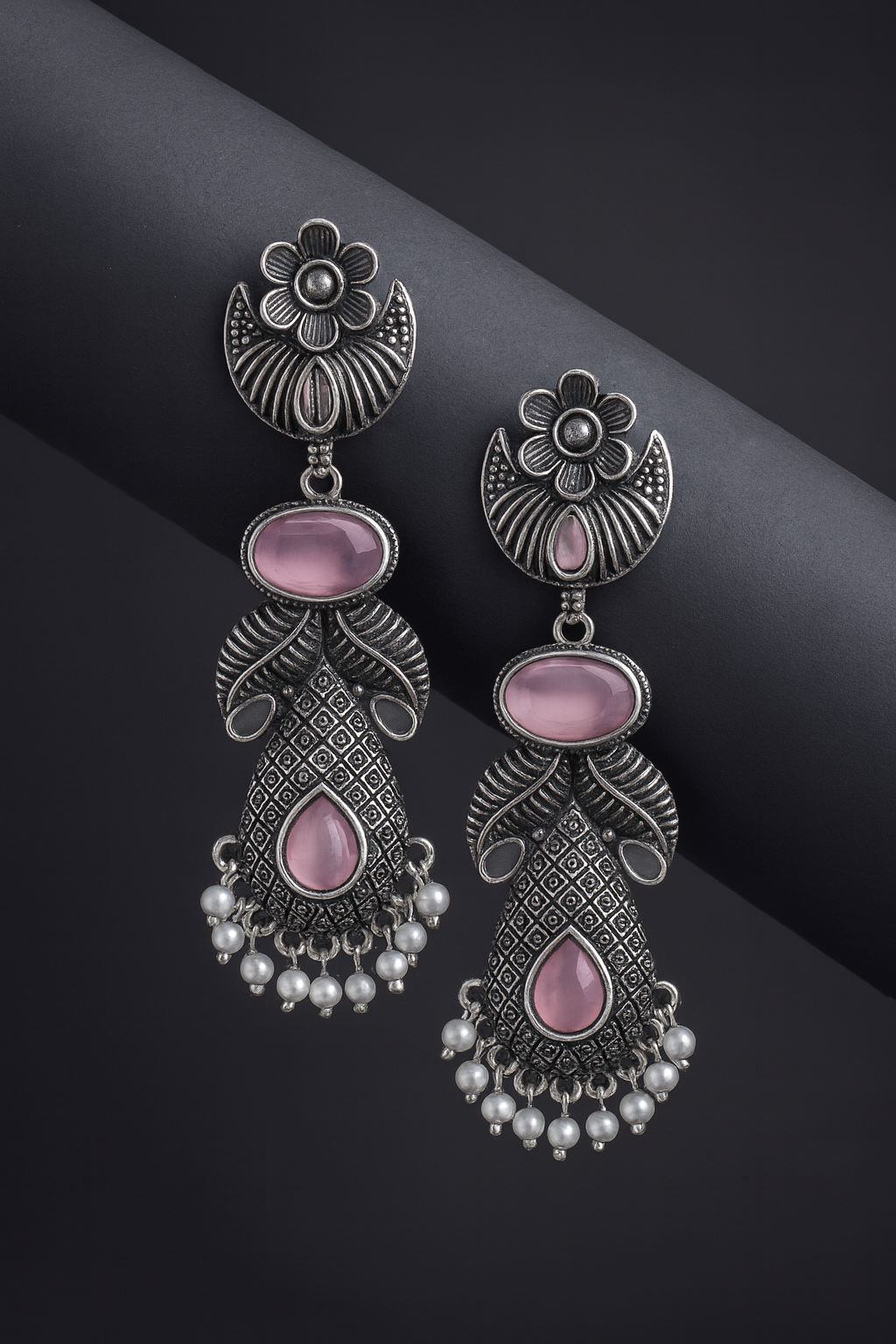Leafy long jhumka