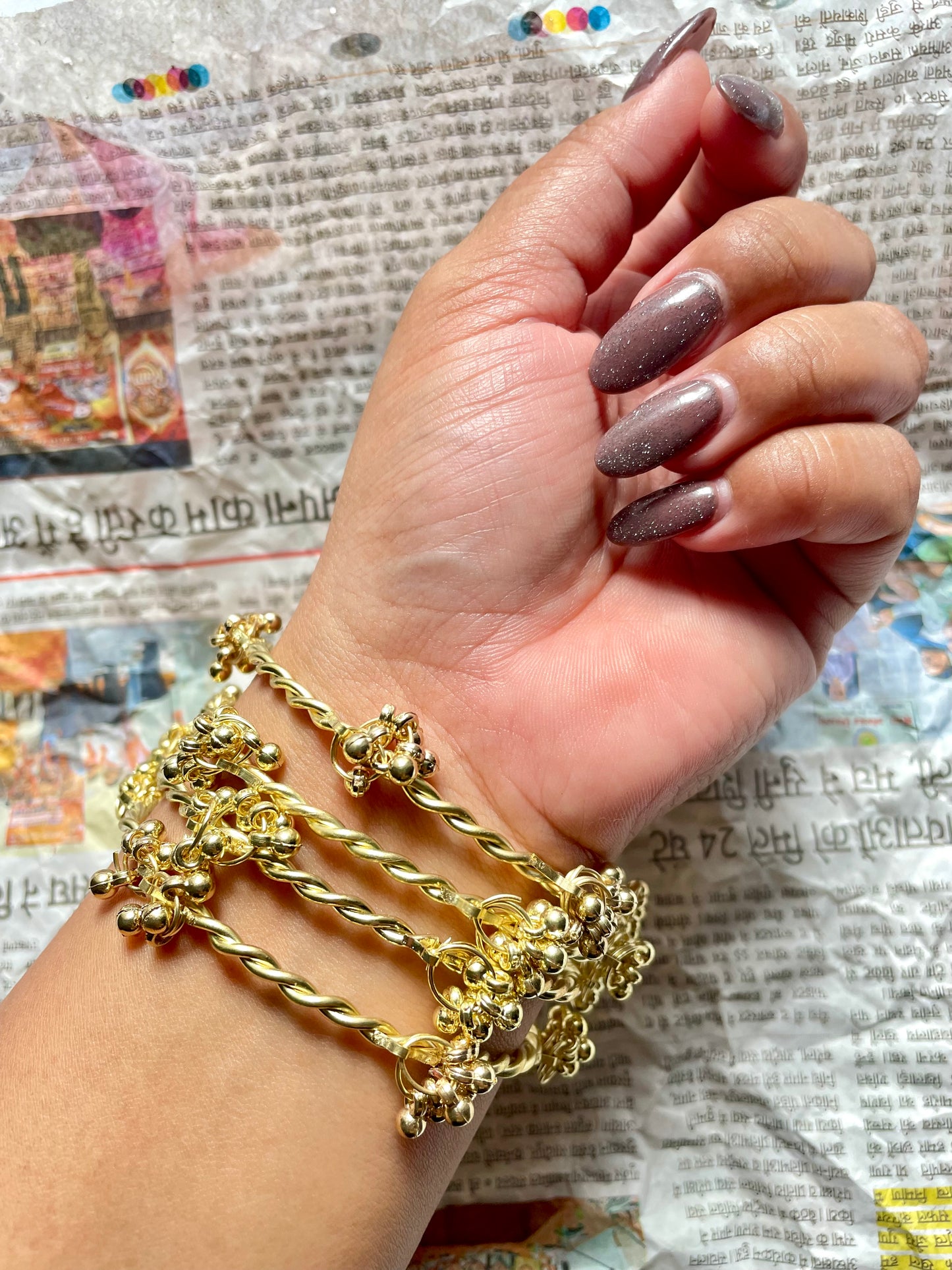 Spiral ghungroo bangles (pack of 4) jewellerylovers