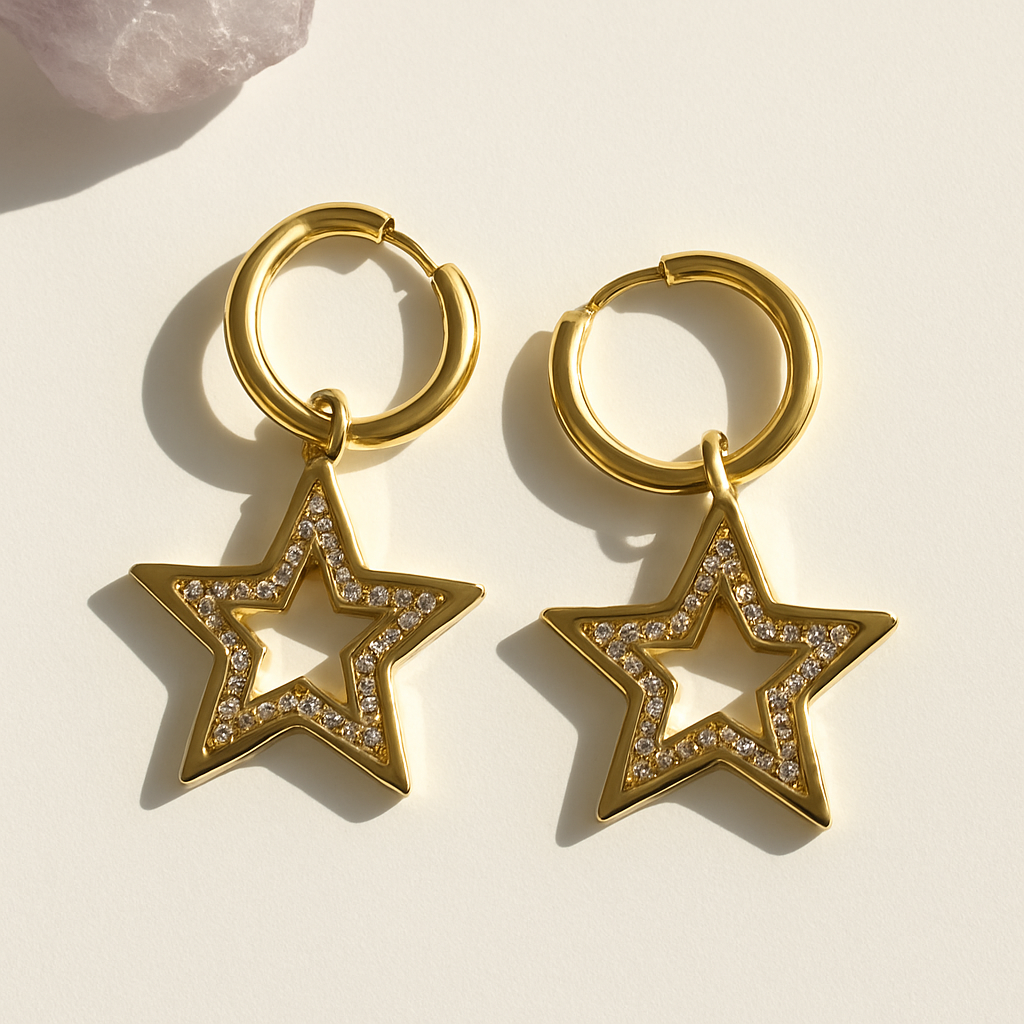 Starry hoops jewellerylovers