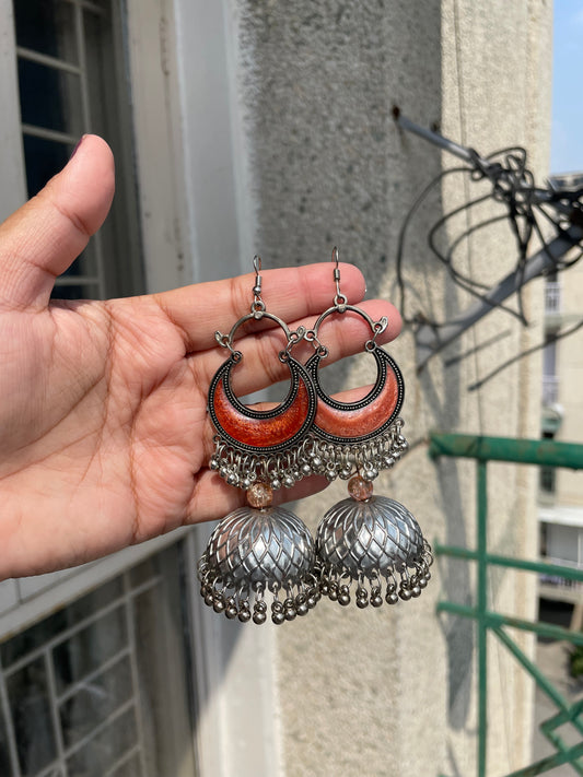 Oxidised colourful jhumka jewellerylovers
