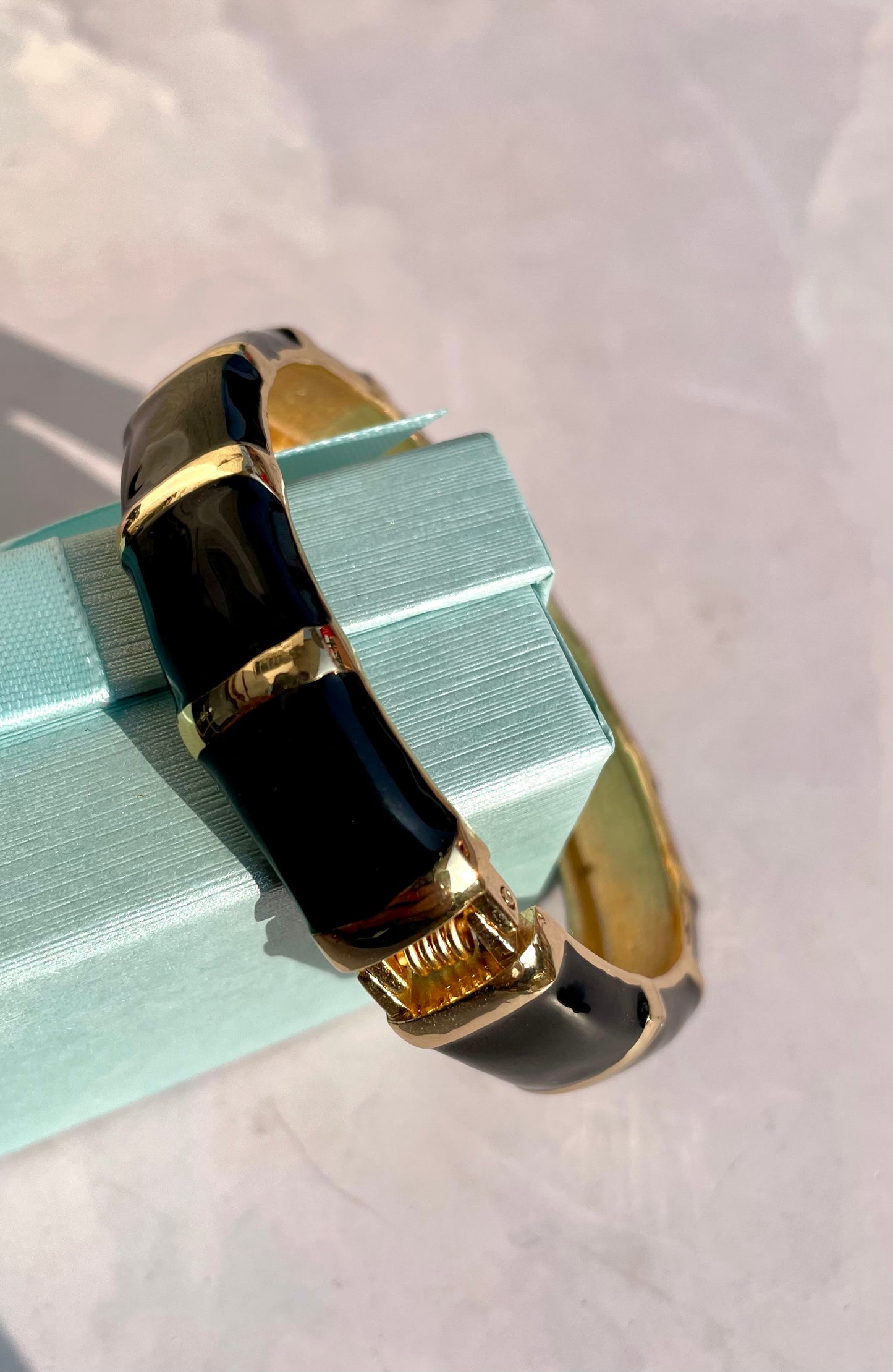 Flat slim enamel bangle