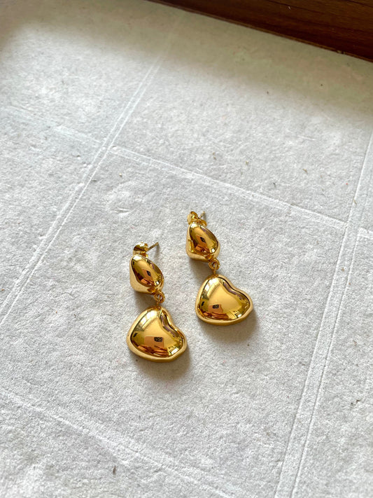 Shop double heart earrings at Jewellery Lovers. Anti-tarnish, trendy & perfect for daily or festive wear. Free shipping available. jewellerylovers