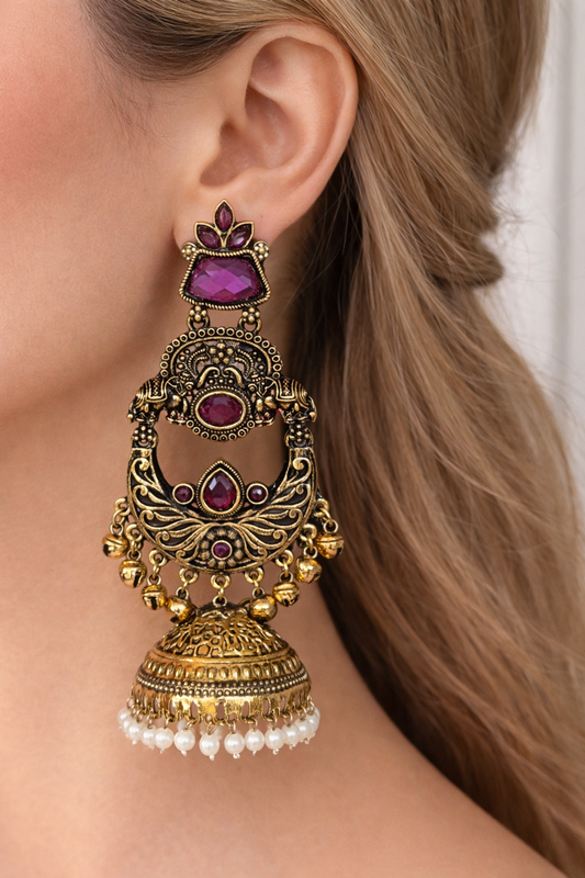 Kashmiri ghungroo earrings jewellerylovers