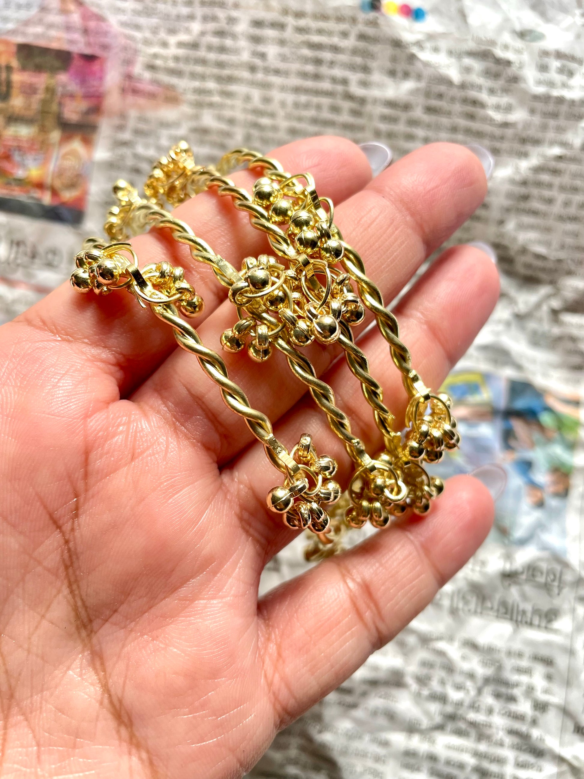 Spiral ghungroo bangles (pack of 4) jewellerylovers
