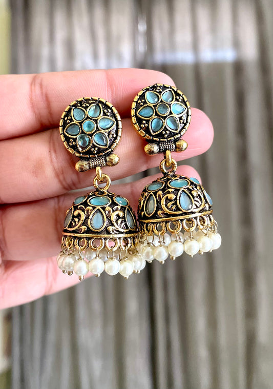 Meenakari jhumkiyaan
