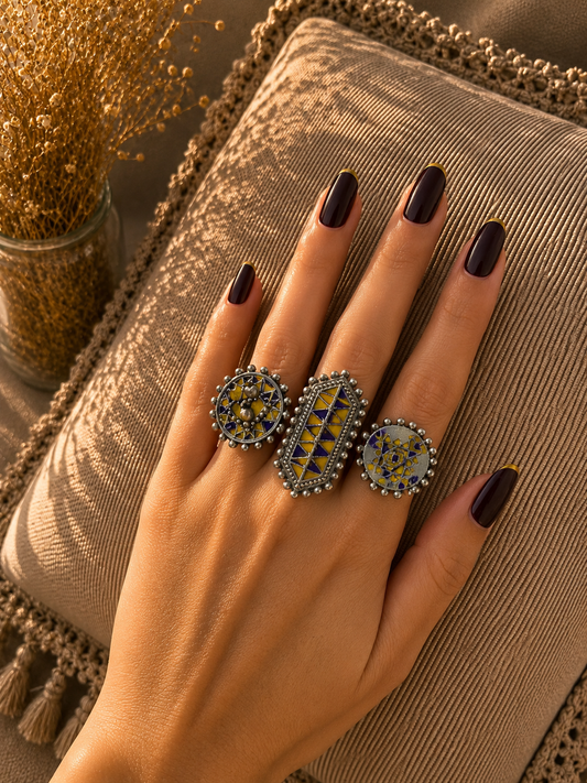 High quality german silver adjustable Big size Ring jewellerylovers