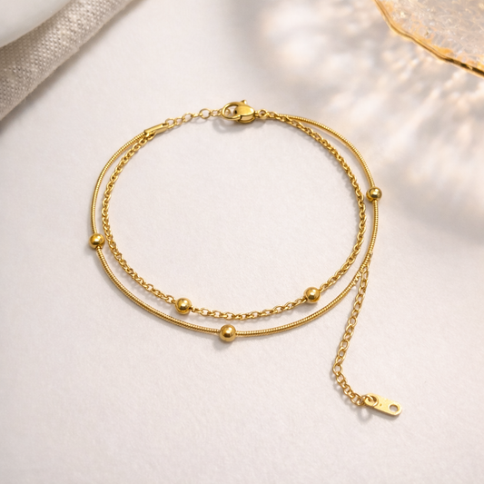 Dual chain bracelets