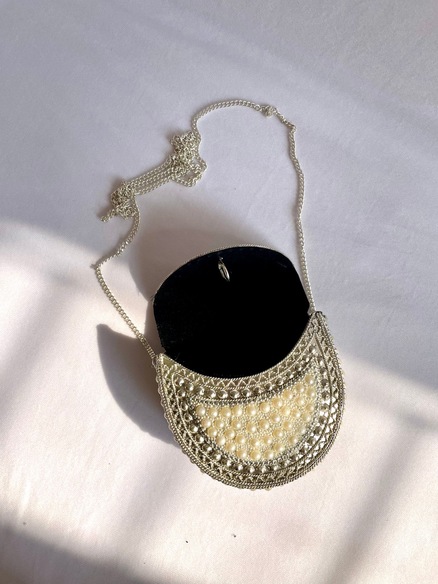 White beaded sling