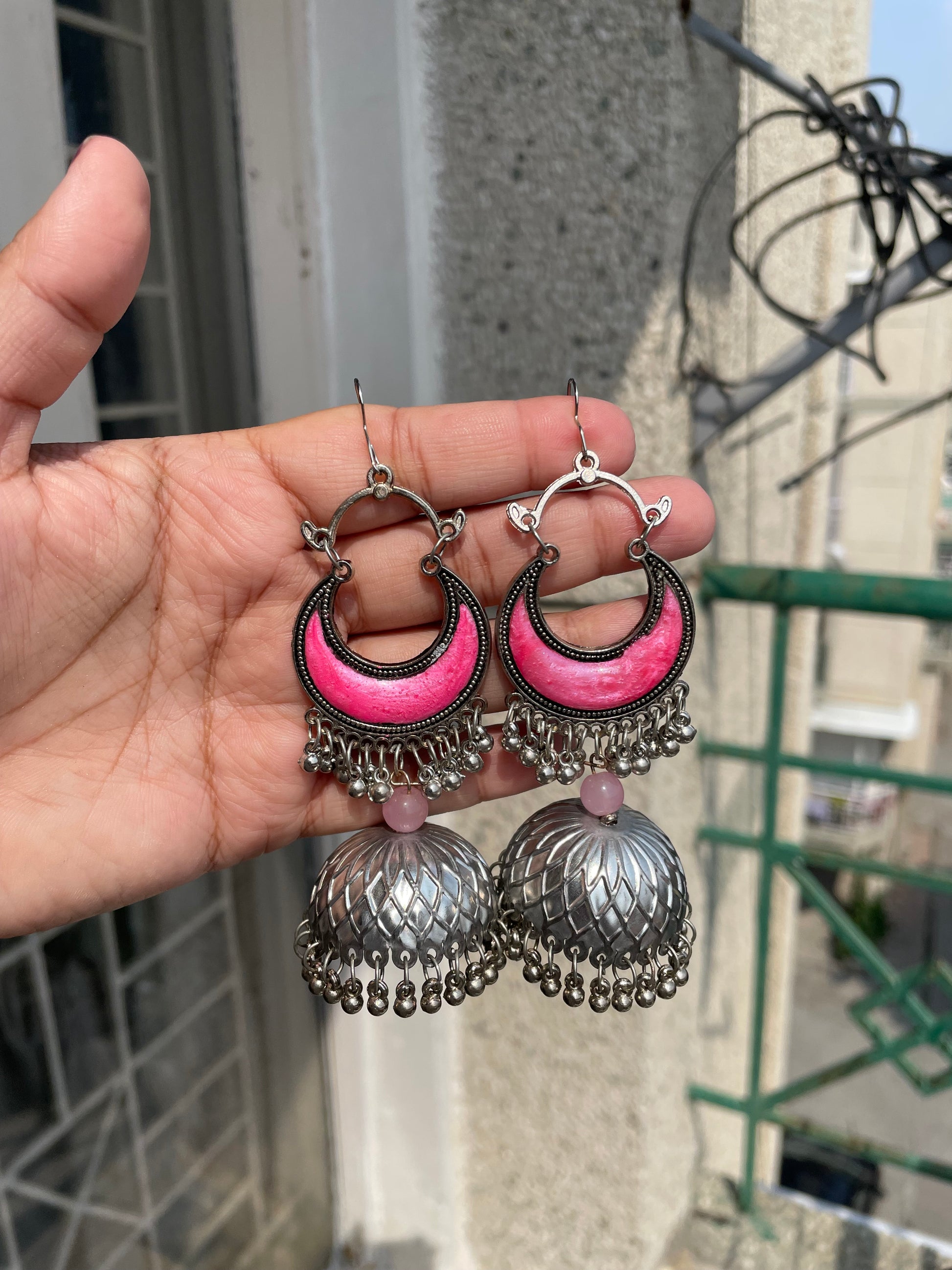 Oxidised colourful jhumka jewellerylovers