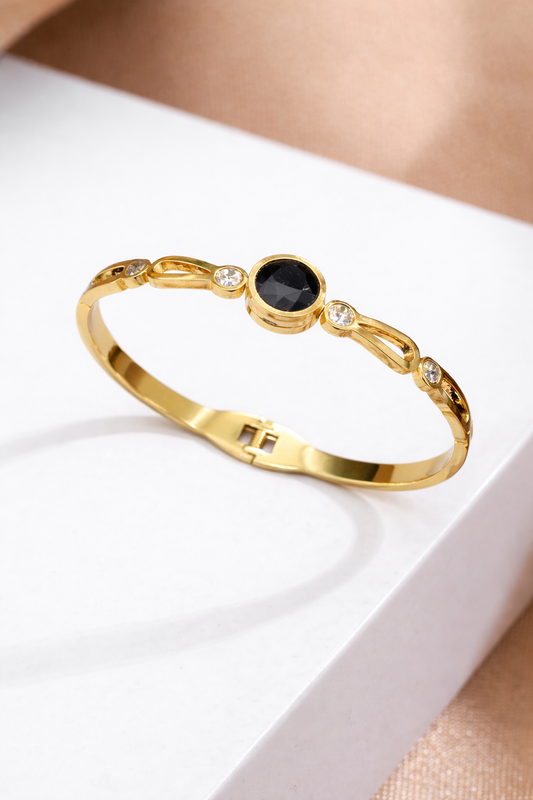 Black dotted bangle