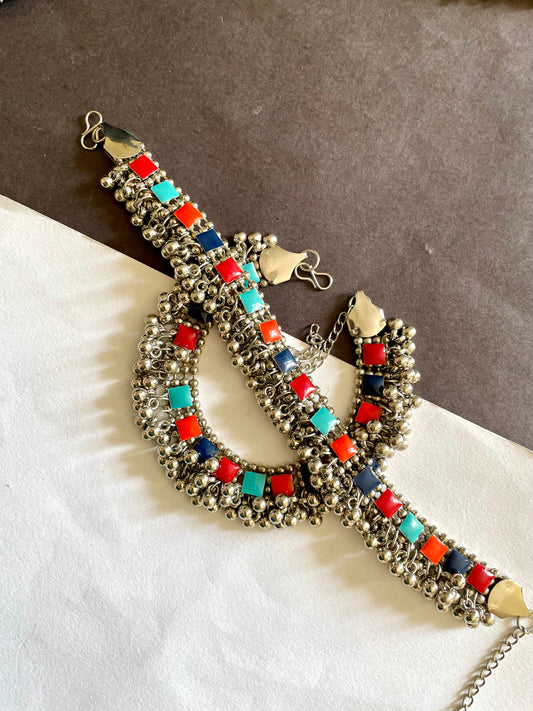 Multicolour anklets