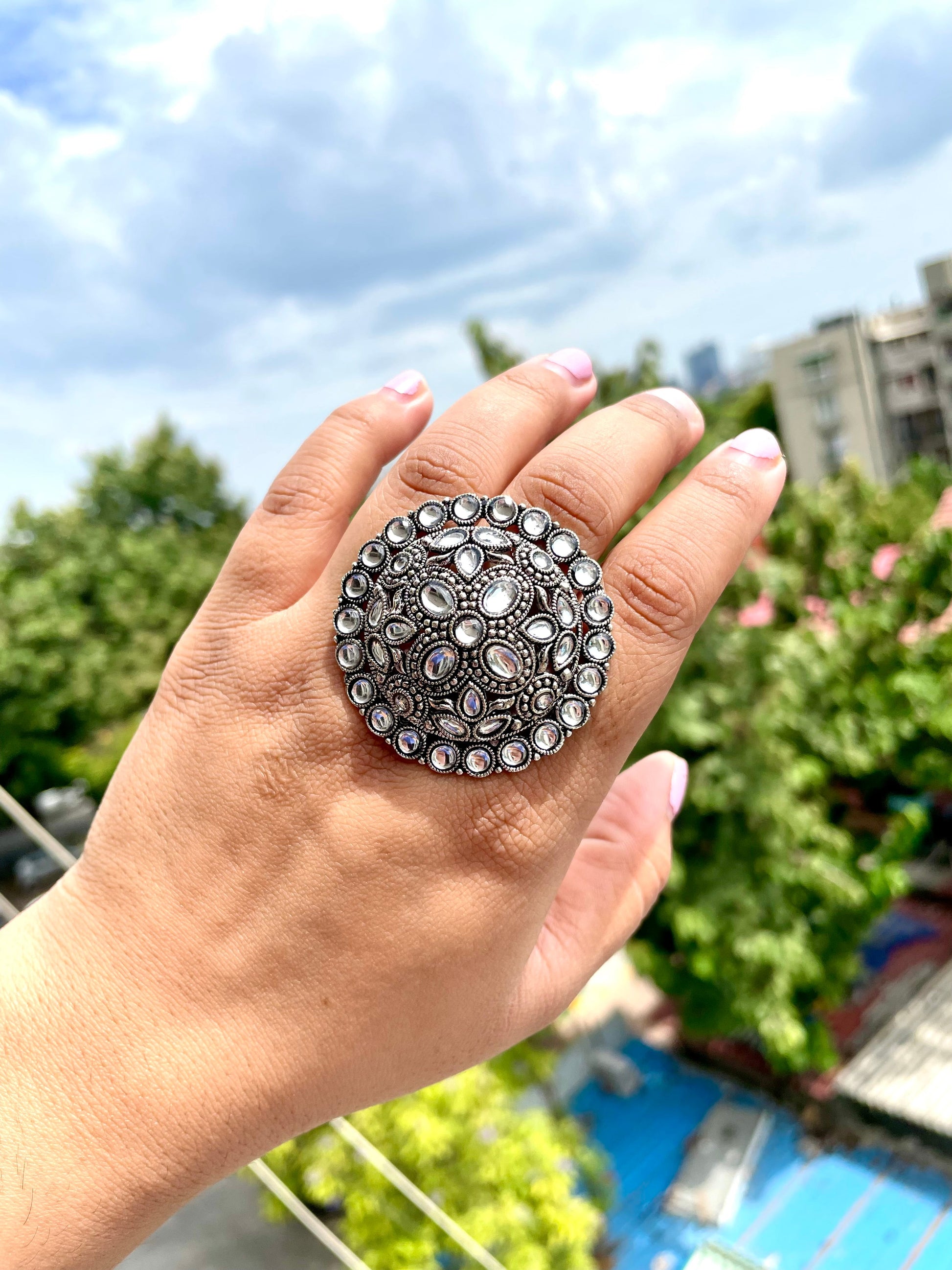 Shop white stone ring at Jewellery Lovers. Anti-tarnish, trendy & perfect for daily or festive wear. Free shipping available. jewellerylovers