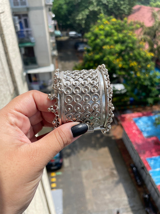 Oxidised openable bangle jewellerylovers