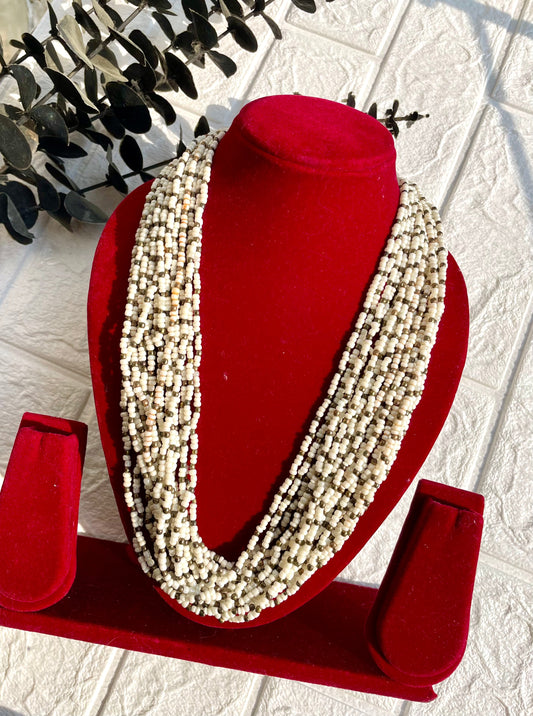 Shop white beaded necklace at Jewellery Lovers. Anti-tarnish, trendy & perfect for daily or festive wear. Free shipping available. jewellerylovers