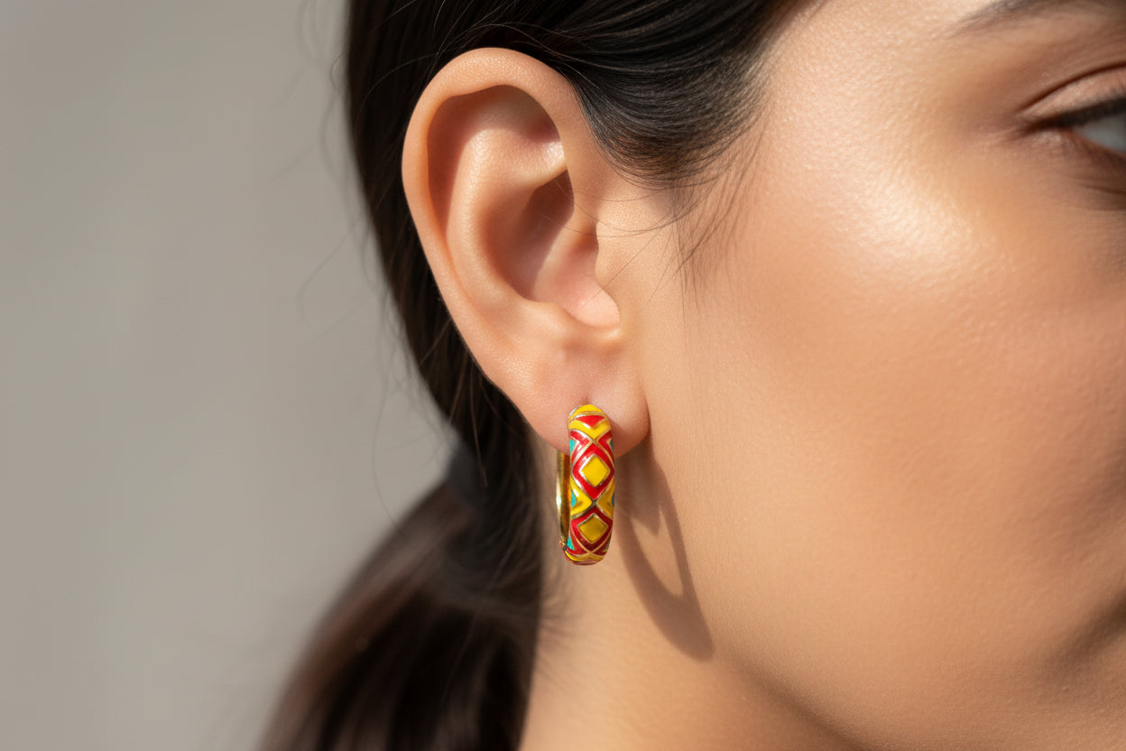 Enamel hoops jewellerylovers