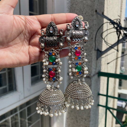 Longest oxidised jhumka jewellerylovers