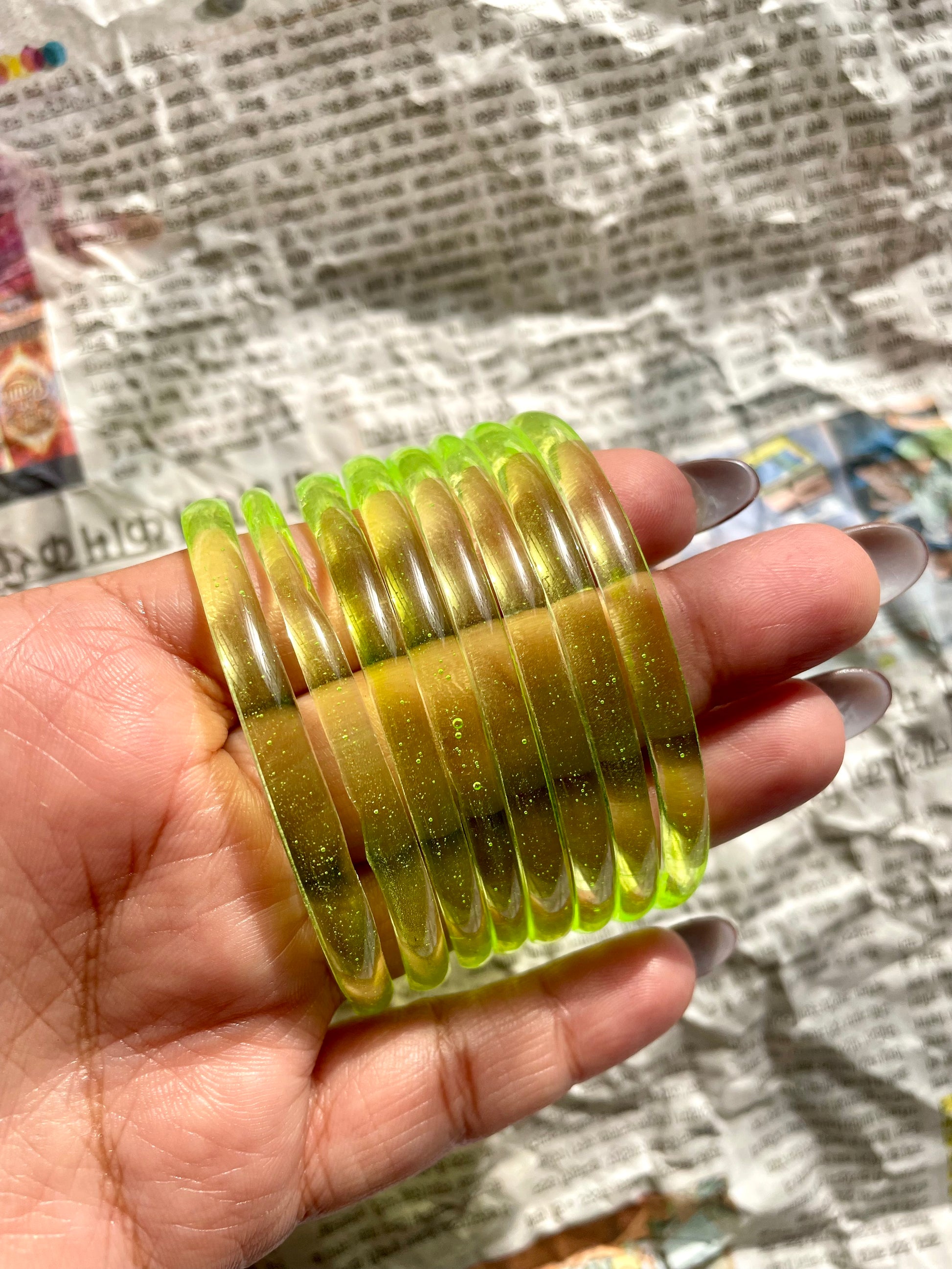 Jelly glass bangles set of 8 bangles jewellerylovers