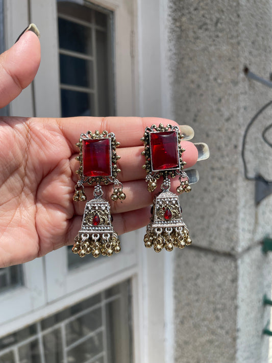 Clear glass jhumka jewellerylovers