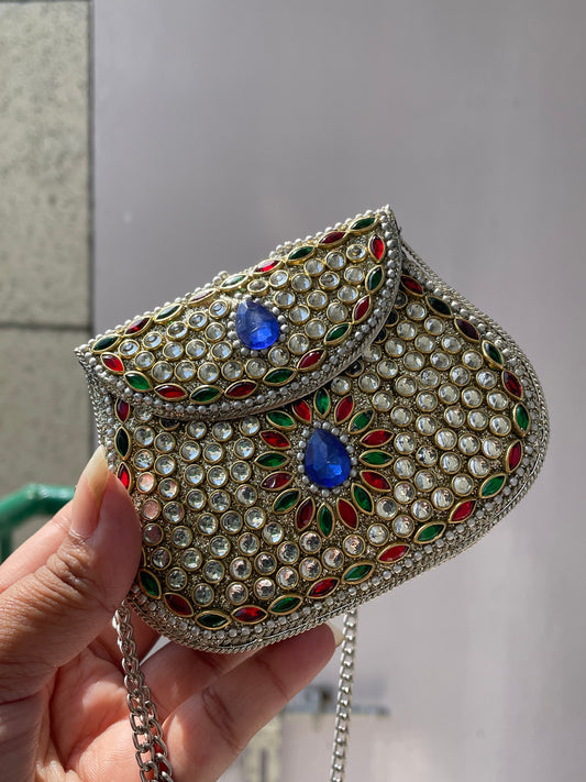 Kundan Stone work Small Brass Work jewellerylovers