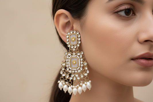 Kundan earrings jewellerylovers