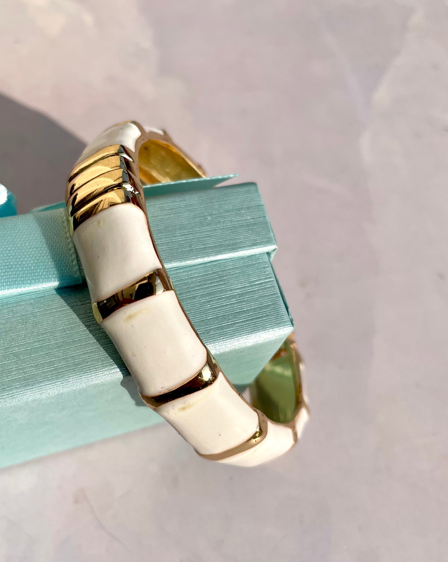 Flat slim enamel bangle