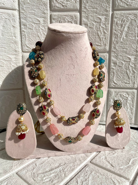 Shop navratan kundan set at Jewellery Lovers. Anti-tarnish, trendy & perfect for daily or festive wear. Free shipping available. jewellerylovers