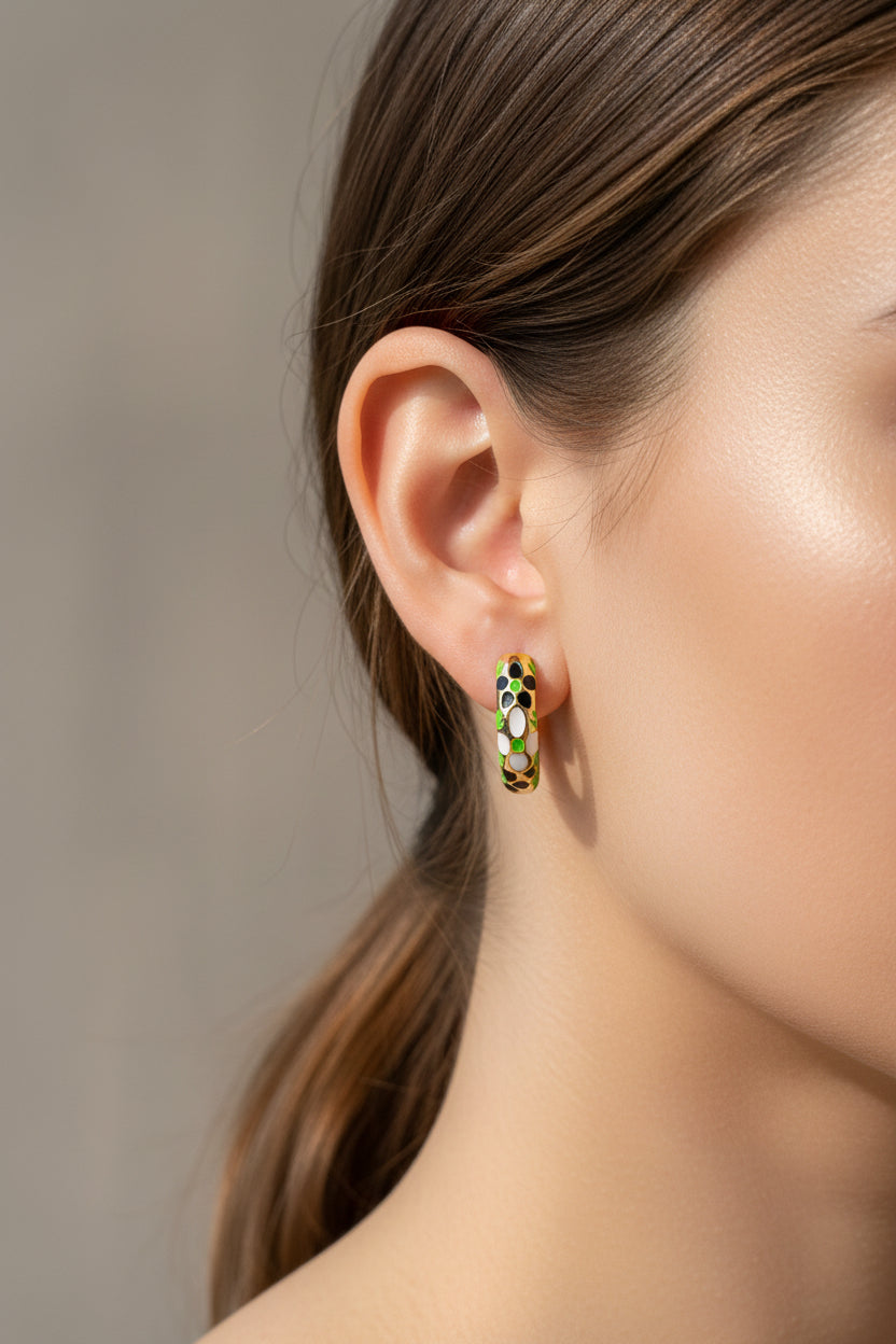 Premium Antitarnished enamel hoops jewellerylovers
