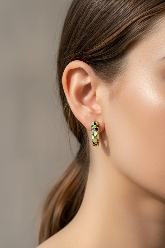 Premium Antitarnished enamel hoops jewellerylovers