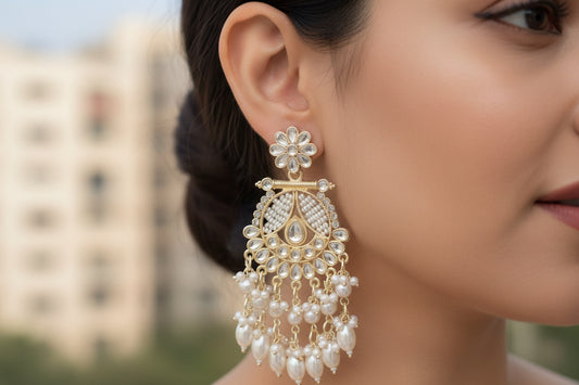 Kundan earrings jewellerylovers