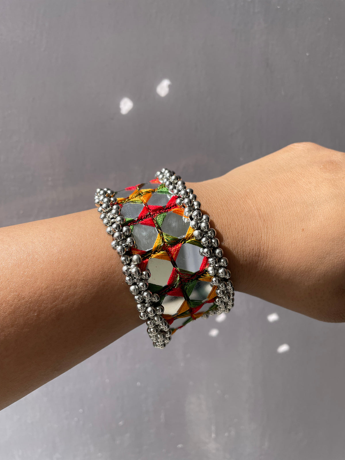 multicolour handmade garba adjustable bangles jewellerylovers