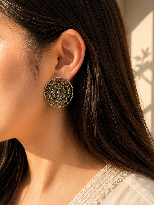 Gold tone studs jewellerylovers