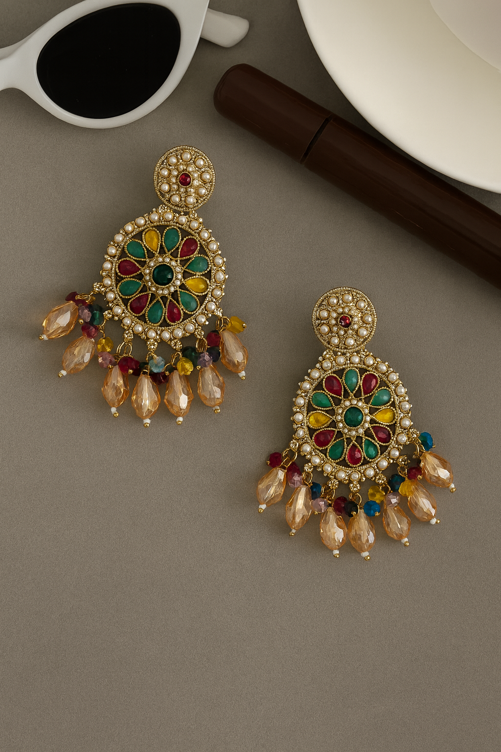 Multicolour mini chaandbali jewellerylovers