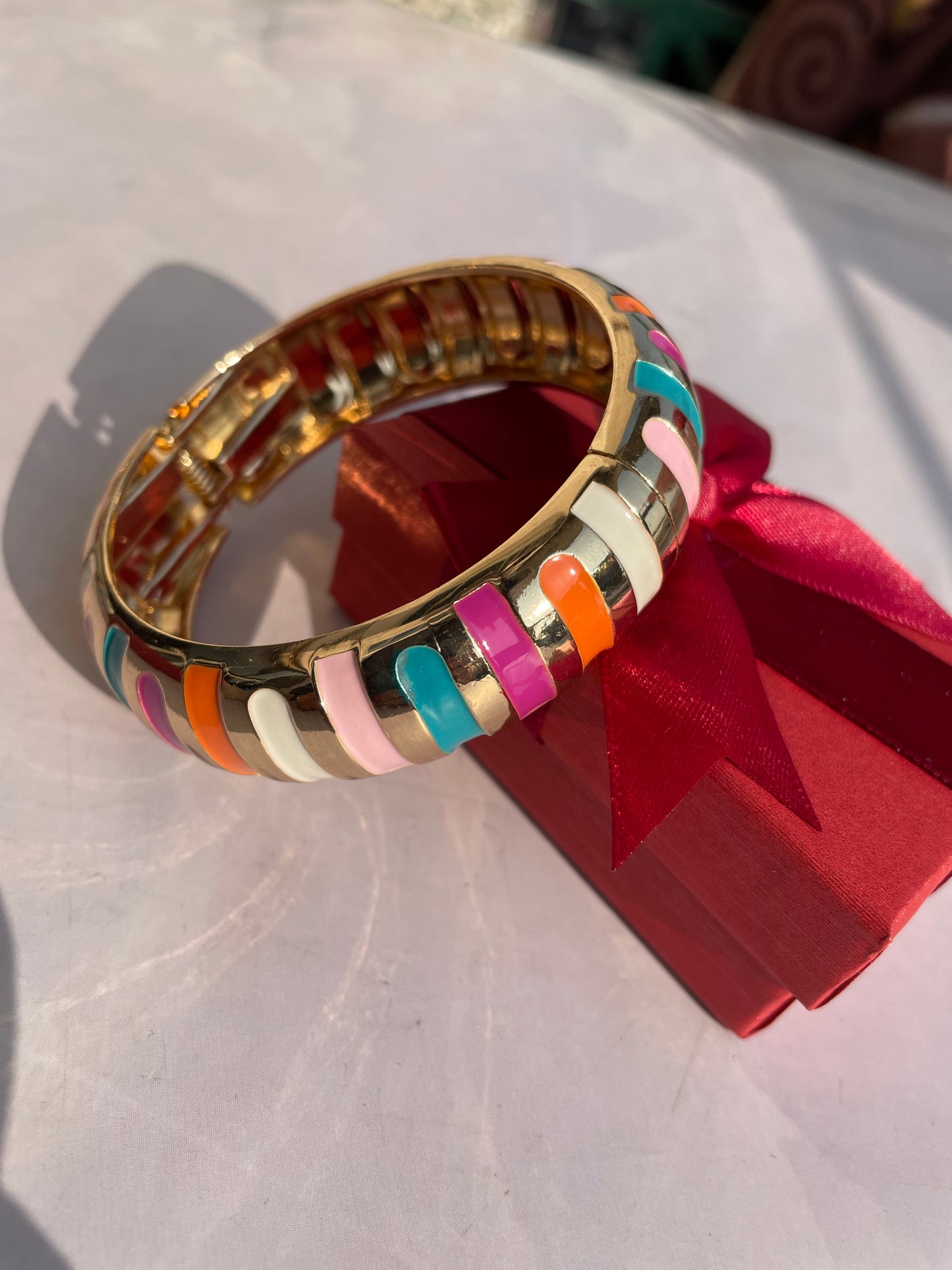 Striped Enamel Bangles