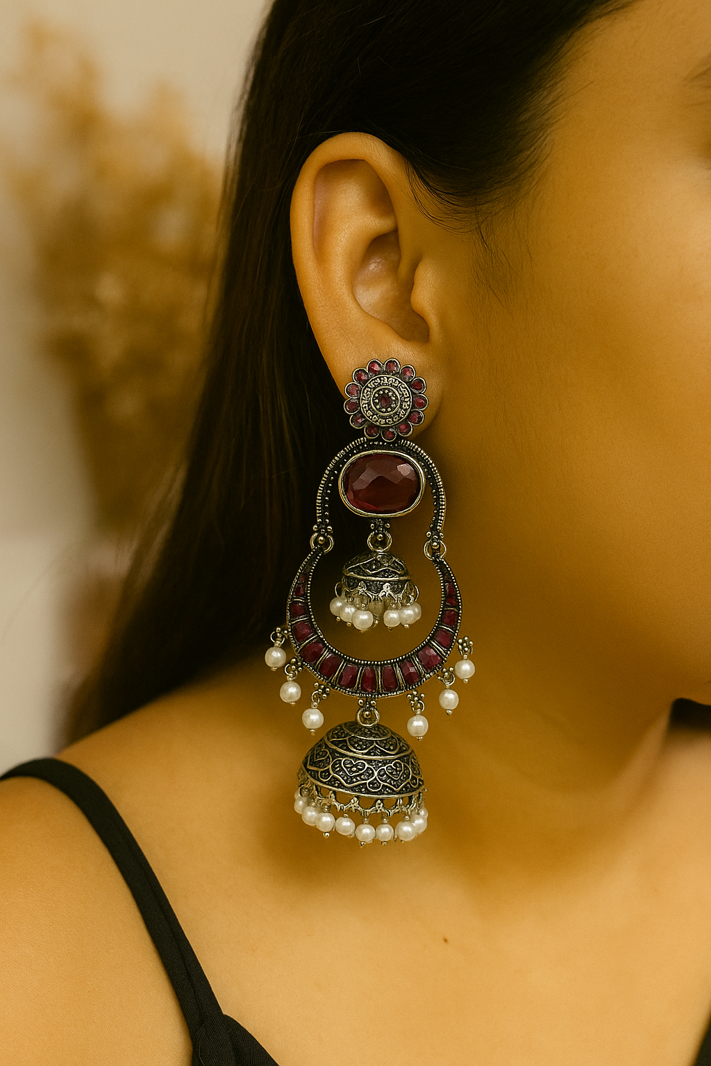 Big oxidised earrings jewellerylovers