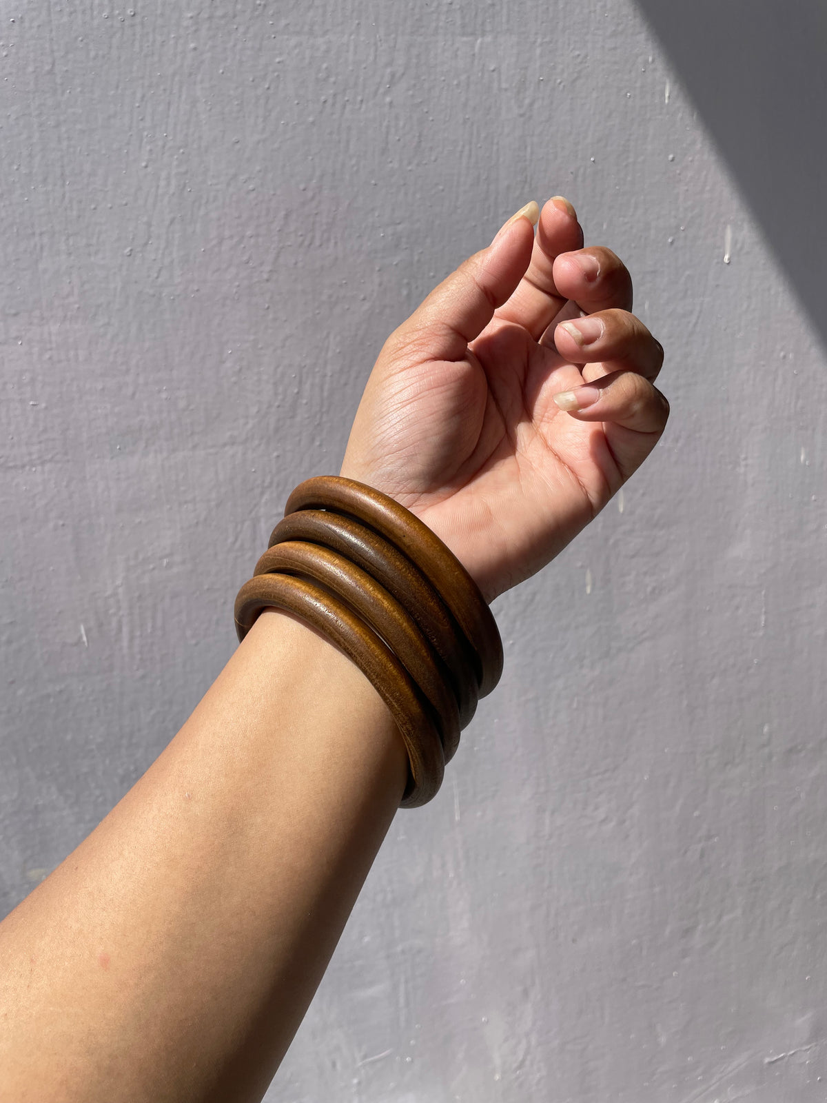 Wooden bangles stack of 4 bangles (Size 2.8) dark tones jewellerylovers