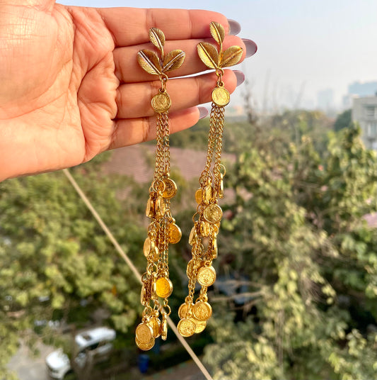 Leafy oxidised kashmiri earrings jewellerylovers