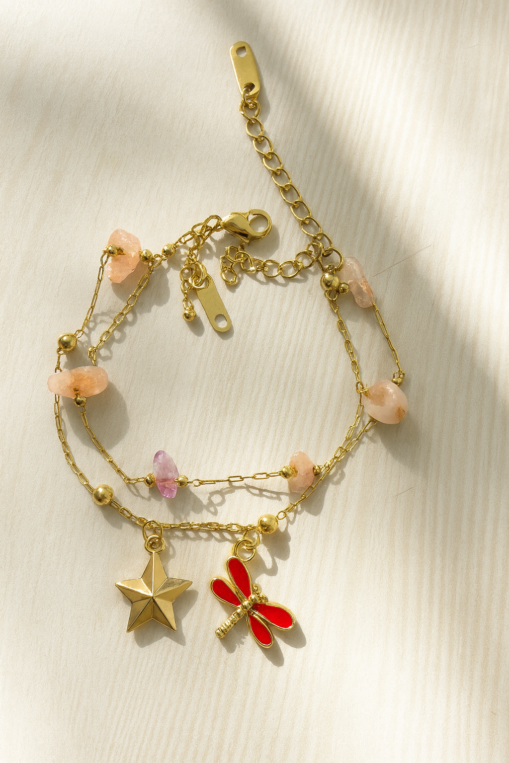 Star and butterfly charm bracelet jewellerylovers