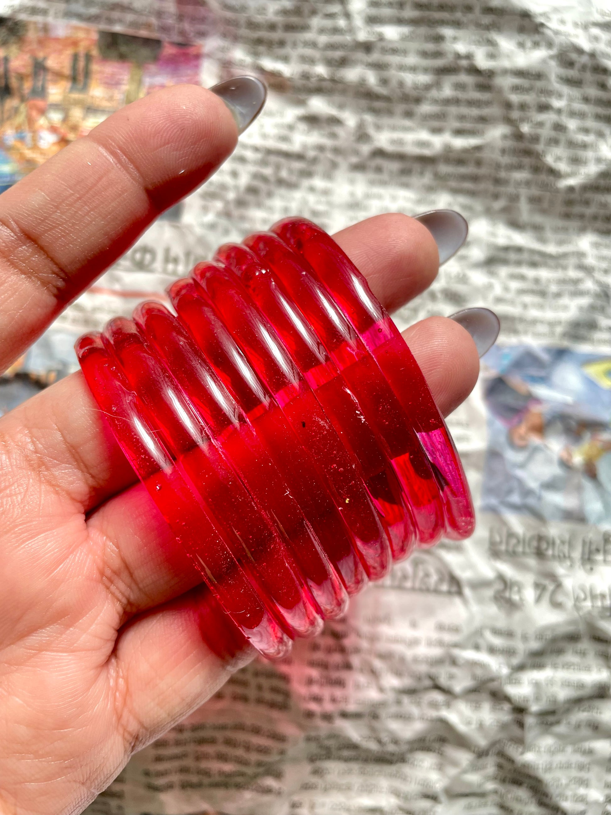 Jelly glass bangles set of 8 bangles jewellerylovers