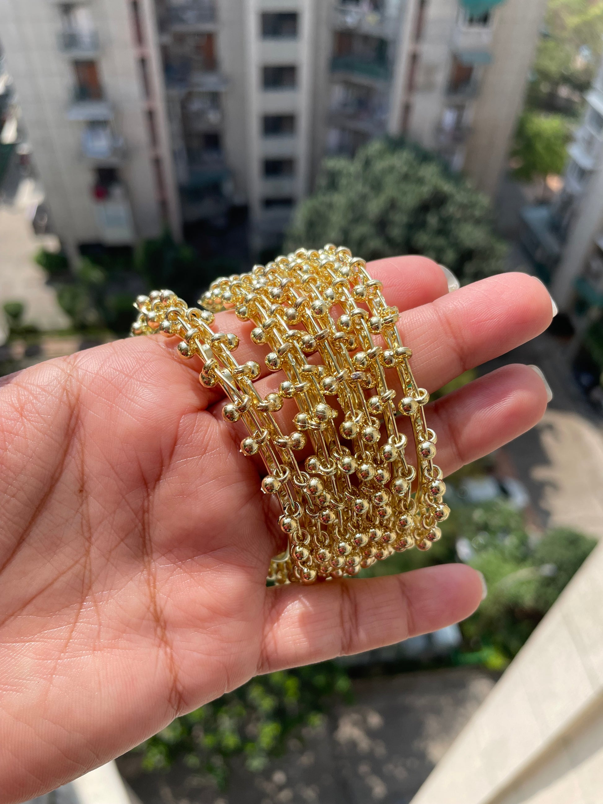 Golden Ghungru bangles set of 8 jewellerylovers