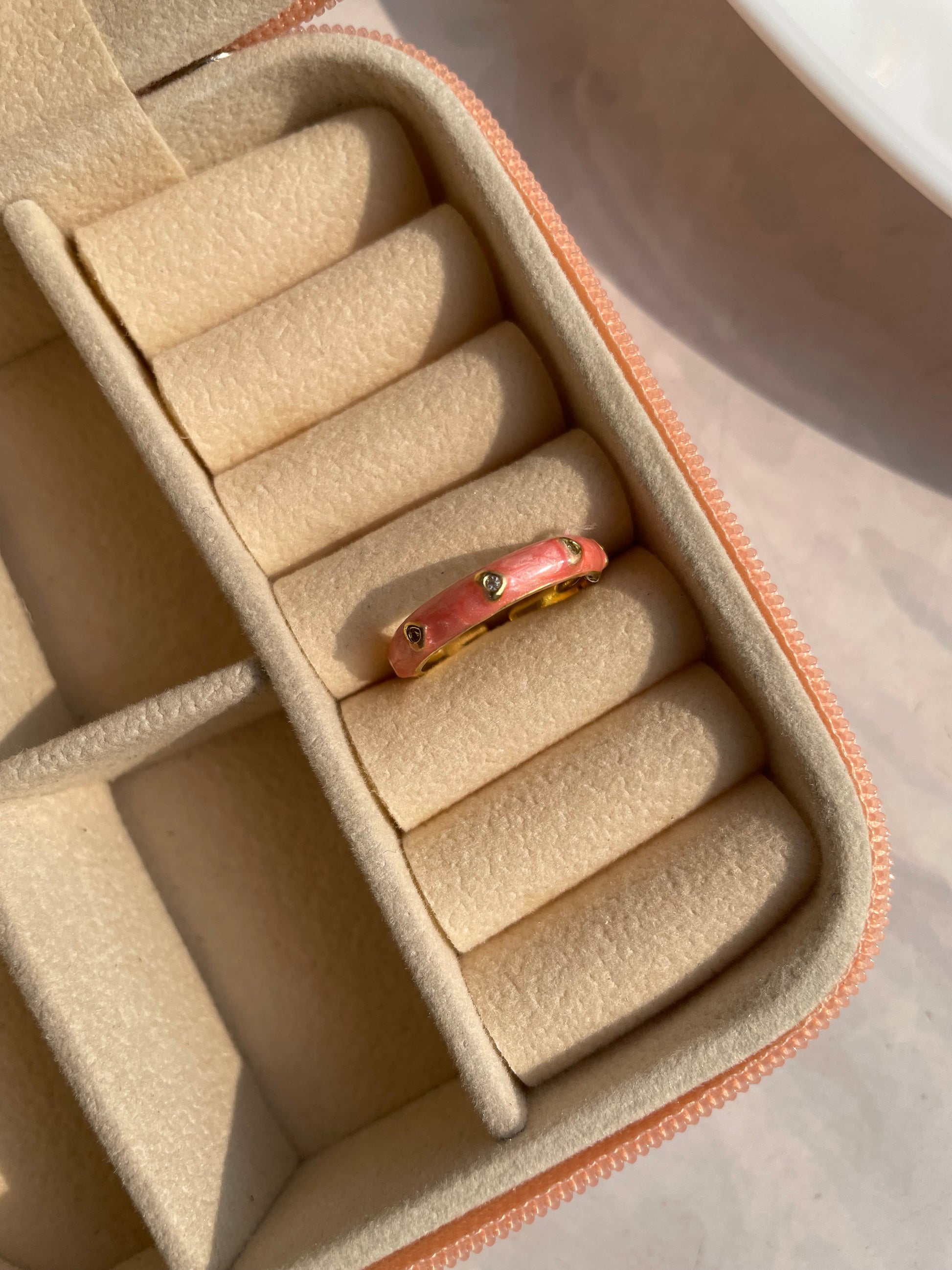 Adjustable enamel anti tarnished ring jewellerylovers