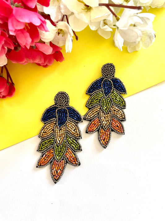 Shop multicolour beaded earrings at Jewellery Lovers. Anti-tarnish, trendy & perfect for daily or festive wear. Free shipping available. jewellerylovers