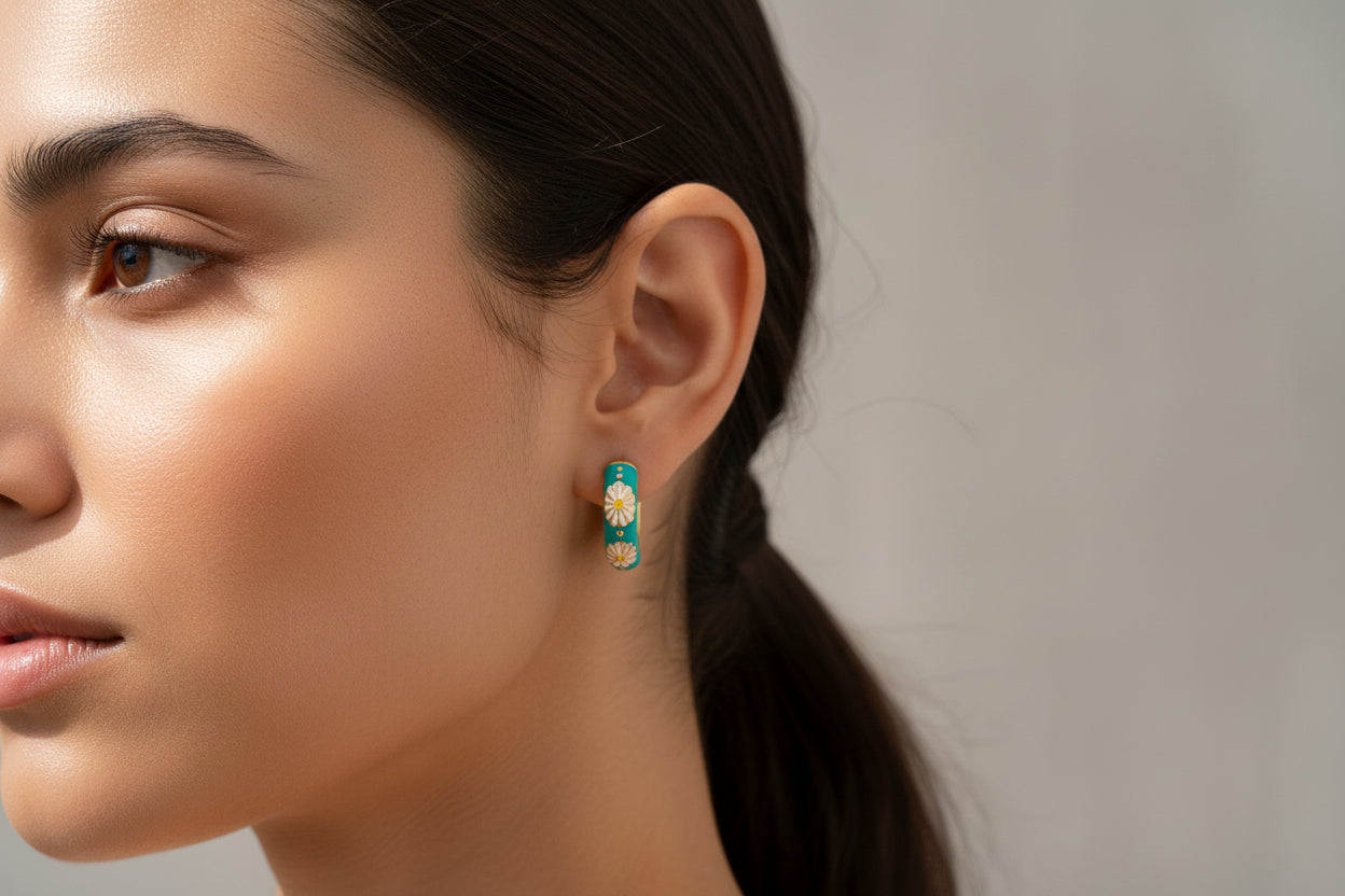 Premium Antitarnished enamel hoops jewellerylovers