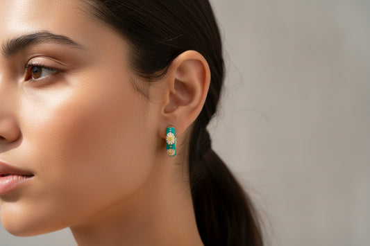 Premium Antitarnished enamel hoops jewellerylovers