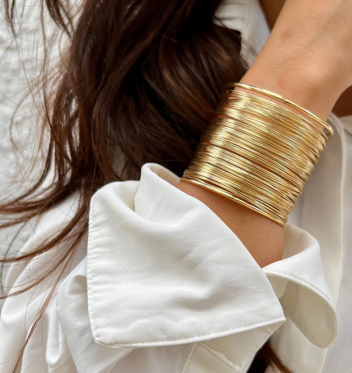 Gold bangle cuff jewellerylovers