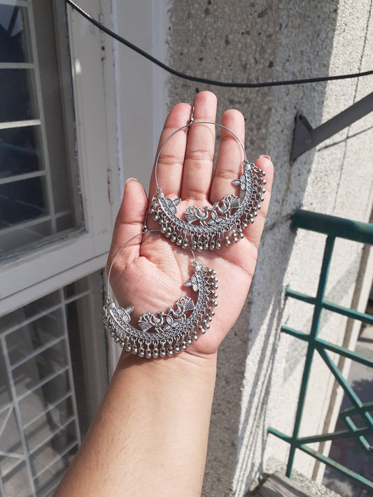 Oxidised chaandbali
