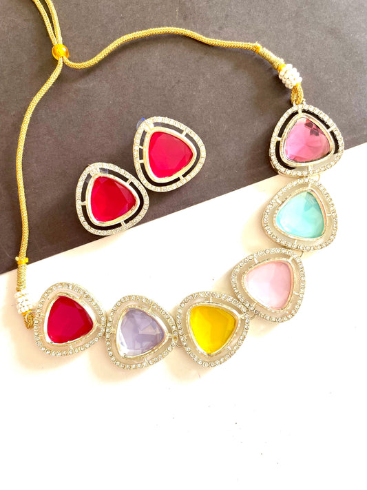 Shop multicolour ad set at Jewellery Lovers. Anti-tarnish, trendy & perfect for daily or festive wear. Free shipping available. jewellerylovers